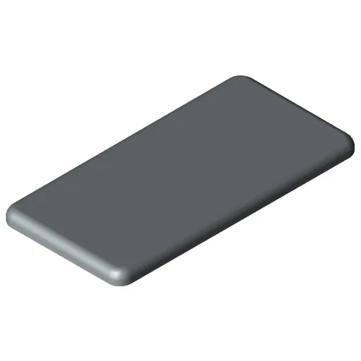 Cap 8 80x40, grey similar to RAL 7042