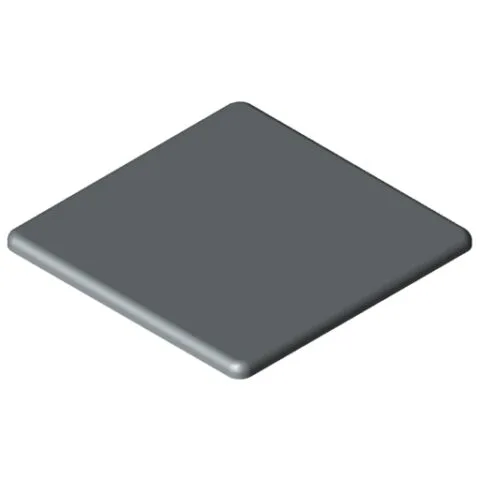 Cap 8 80x80, grey similar to RAL 7042