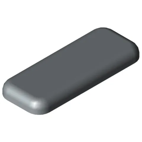 Cap 8 40x16, grey similar to RAL 7042