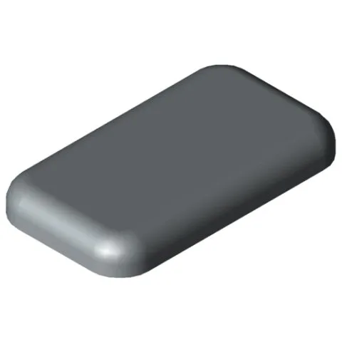Cap 8 32x18, grey similar to RAL 7042