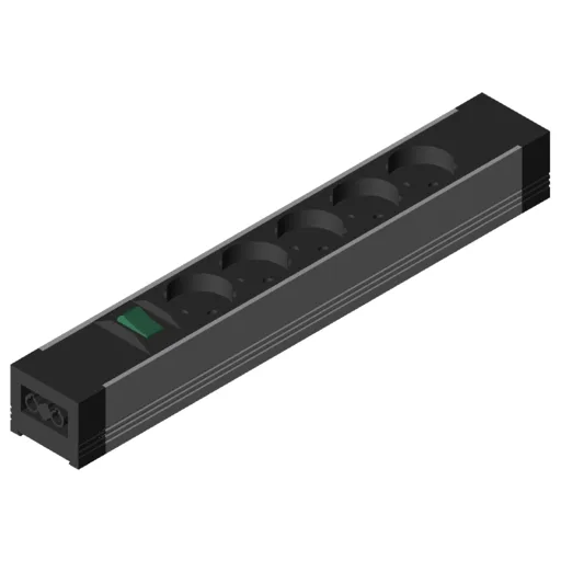 Multi-Socket Power Strip, 5 outlet, with system plug
