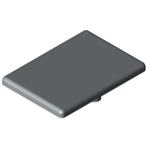 Angle Bracket Cap 8 40x40, grey similar to RAL 7042