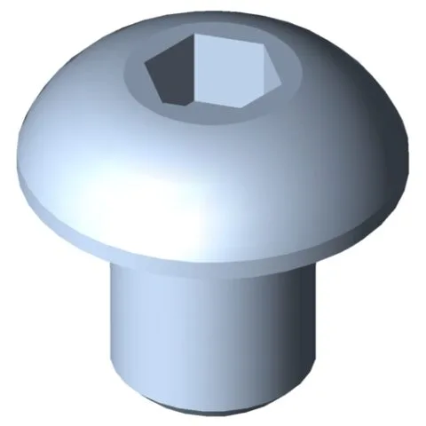Button-Head Screw M5x6, bright zinc-plated