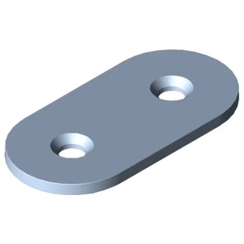 Bracket 8 D40/D40 flat, white aluminium, similar to RAL 9006