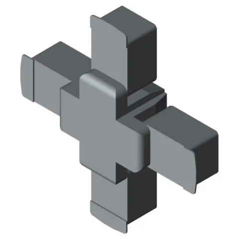 Anti-Torsion Block 6 D30, grey similar to RAL 7042