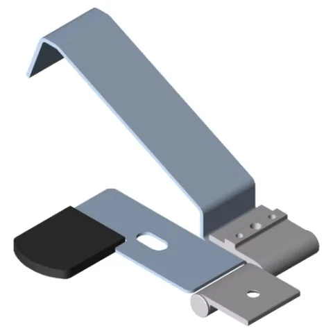 Castor Rail 8 40x40, Transfer Gate with Release Lever, left