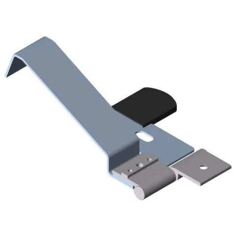 Castor Rail 8 40x40, Transfer Gate with Release Lever, right