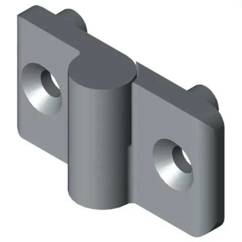 Hinge 8 PA, right, grey similar to RAL 7042