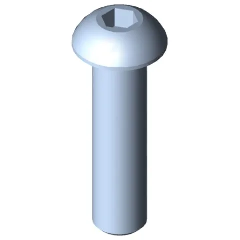 Button-Head Screw M10x40, bright zinc-plated