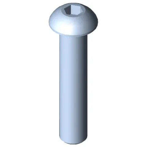 Button-Head Screw M10x50, bright zinc-plated