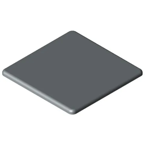 Cap 10 100x100, grey similar to RAL 7042