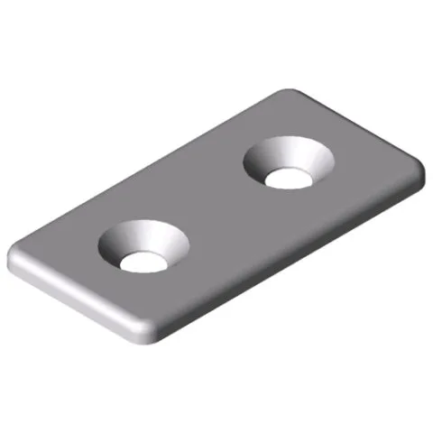 Flat Bracket 10 50, white aluminium, similar to RAL 9006