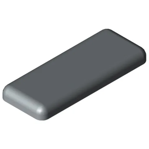 Cap 10 50x20, grey similar to RAL 7042