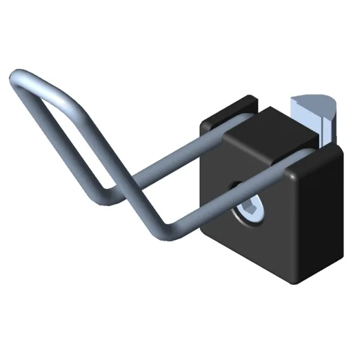 Hook 8 80x40, black similar to RAL 9005