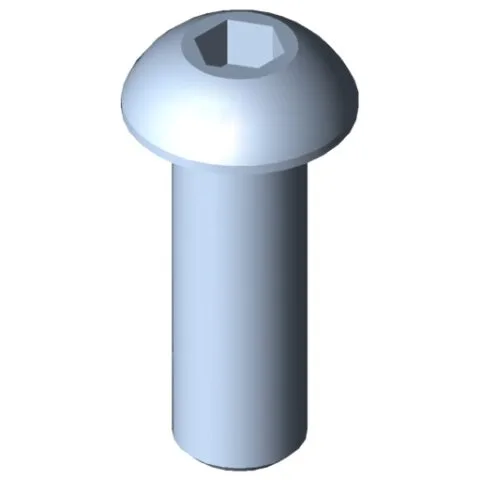 Button-Head Screw M10x30, bright zinc-plated