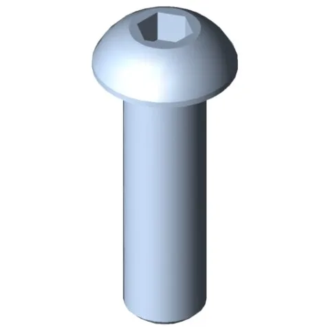 Button-Head Screw M10x35, bright zinc-plated