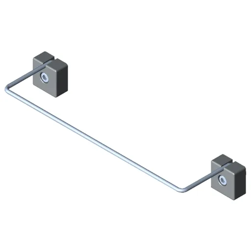 Holder 8 240x80, grey similar to RAL 7042