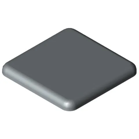 Cap 6 30x30, grey similar to RAL 7042