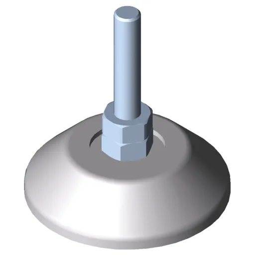 Knuckle Foot D80, M10x80, white aluminium, similar to RAL 9006