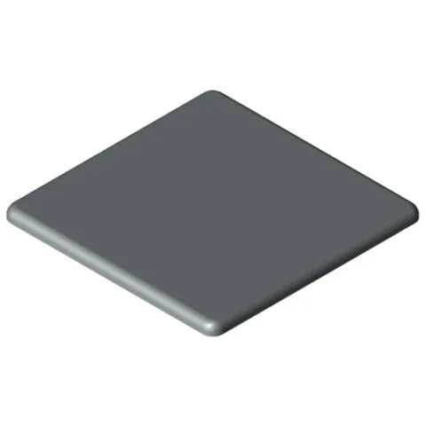 Cap 6 60x60, grey similar to RAL 7042
