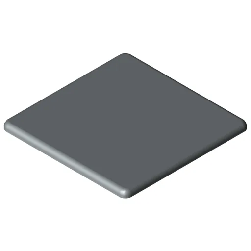 Cap 6 60x60, grey similar to RAL 7042