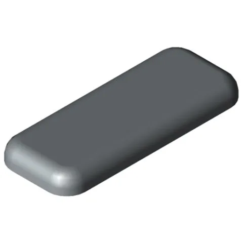 Cap 6 30x12, grey similar to RAL 7042