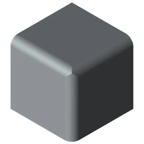 Fastener Cap 6 30x30x30, grey similar to RAL 7042