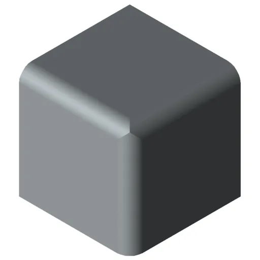 Fastener Cap 6 30x30x30, grey similar to RAL 7042
