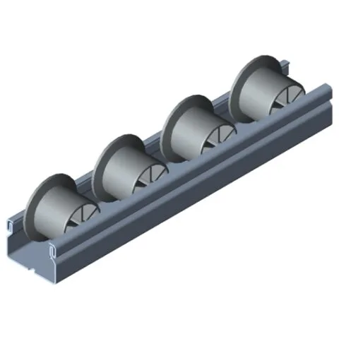 Roller Conveyor St D30 with Flanged Wheel, grey similar to RAL 7042