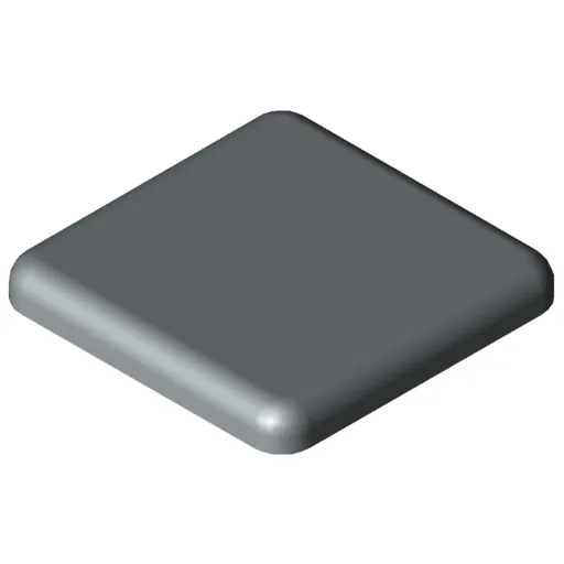 Cap 5 20x20, grey similar to RAL 7042