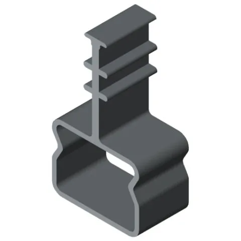Roller Conveyor St Guide Rail, grey similar to RAL 7042