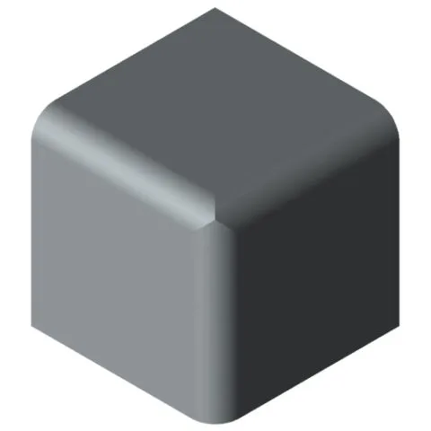 Fastener Cap 5 20x20x20, grey similar to RAL 7042