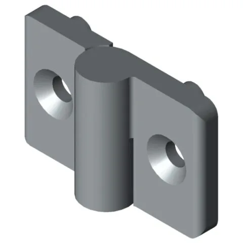 Hinge 6 PA, left, grey similar to RAL 7042