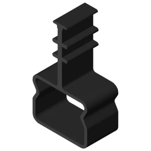 Roller Conveyor St Guide Rail, black similar to RAL 9005