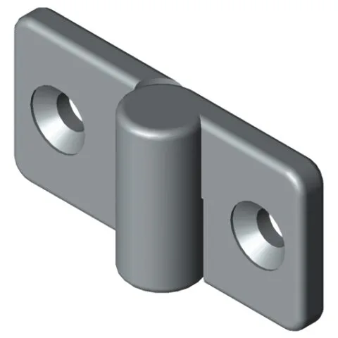 Hinge 10 PA 10/8, right, grey similar to RAL 7042