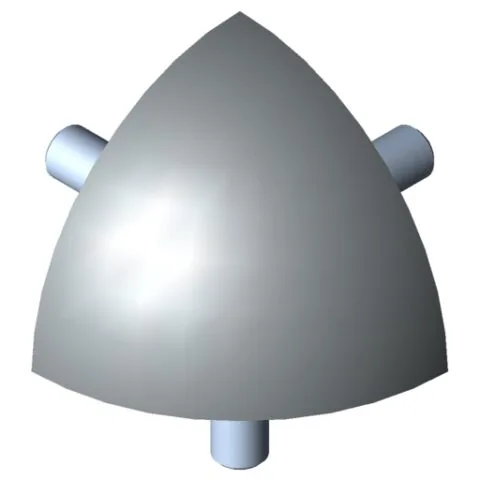 Fastening Set 6 R30-90°, grey similar to RAL 7042
