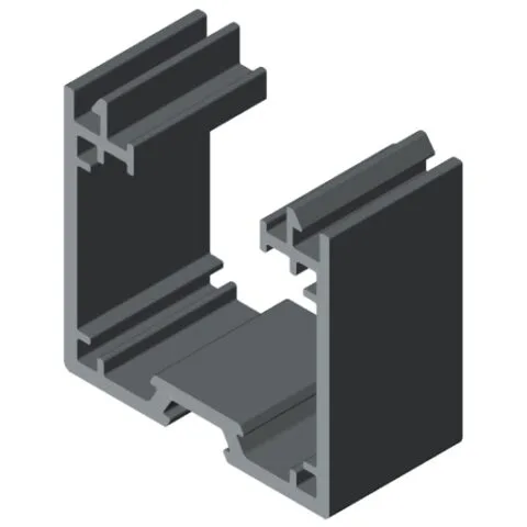 Conduit Profile U 40x40 K, grey similar to RAL 7042
