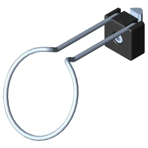 Holder Support D70-30°, black similar to RAL 9005