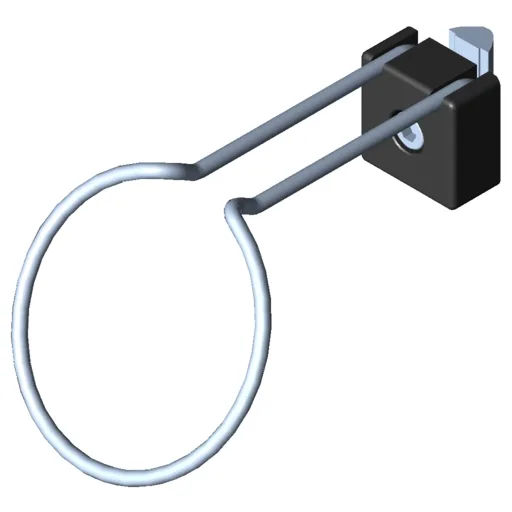 Holder Support D70-30°, black similar to RAL 9005
