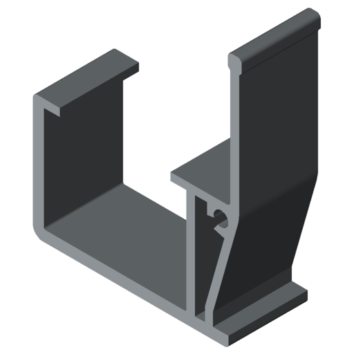 Roller Conveyor St Guide Rail e 32, grey similar to RAL 7042