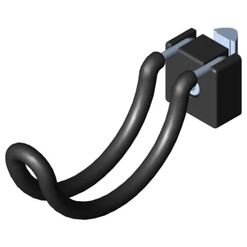 Hook 8 R40, black similar to RAL 9005