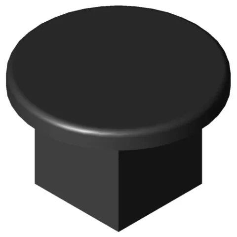 Cap, Profile Tube D30 heavy duty ESD, black similar to RAL 9005