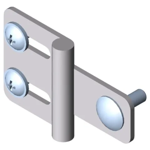 Hinge St, white aluminium, similar to RAL 9006
