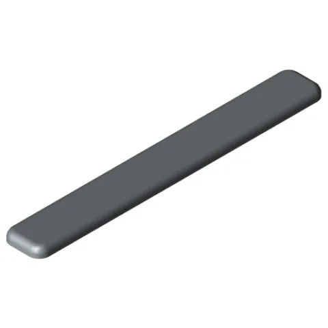 Cap 8 120x16, grey similar to RAL 7042