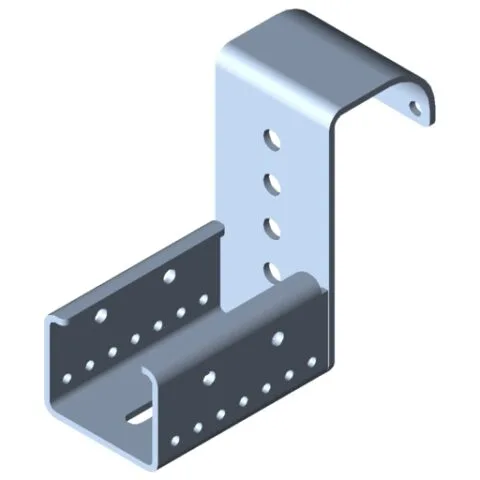 Roller Conveyor St, Fastening Bracket D30 with Stop H43