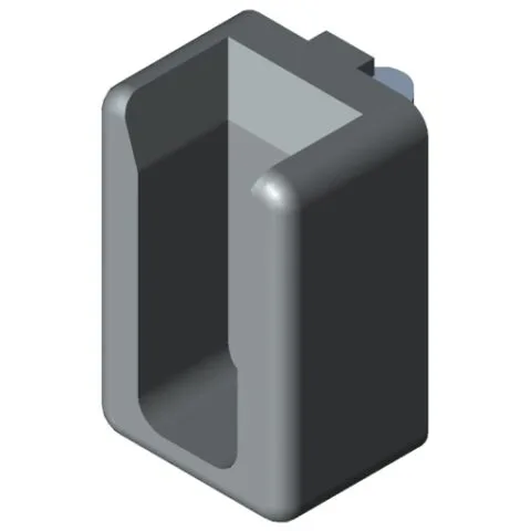 Retaining Bracket 8 40x16, grey similar to RAL 7042