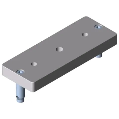 Base Plate 8 160x60, white aluminium, similar to RAL 9006