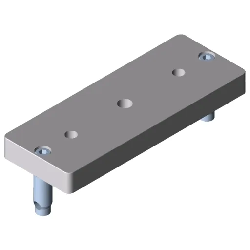 Base Plate 8 160x60, white aluminium, similar to RAL 9006