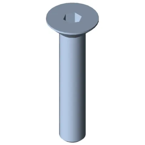 Countersunk Screw DIN 7991 M4x22, bright zinc-plated