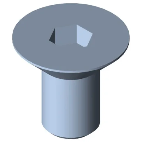 Countersunk Screw DIN 7991 M12x22, bright zinc-plated